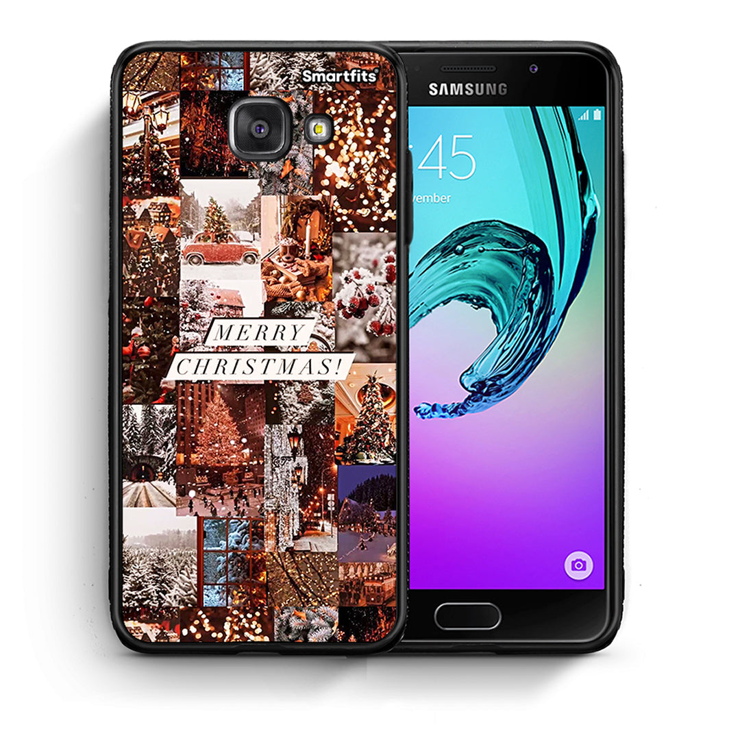 Θήκη Samsung A5 2017 Xmas Collage από τη Smartfits με σχέδιο στο πίσω μέρος και μαύρο περίβλημα | Samsung A5 2017 Xmas Collage case with colorful back and black bezels