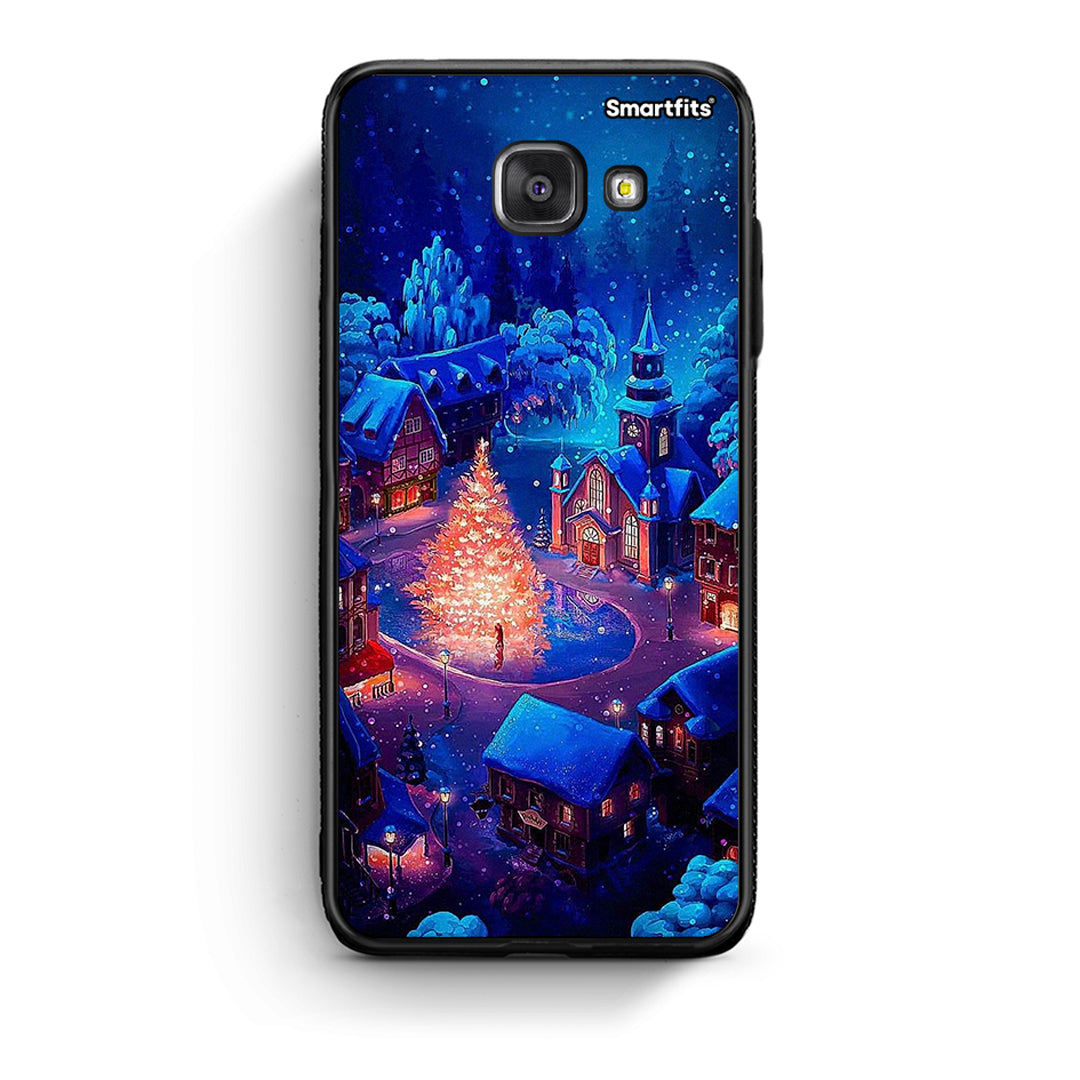 Samsung A5 2017 Xmas Village θήκη από τη Smartfits με σχέδιο στο πίσω μέρος και μαύρο περίβλημα | Smartphone case with colorful back and black bezels by Smartfits