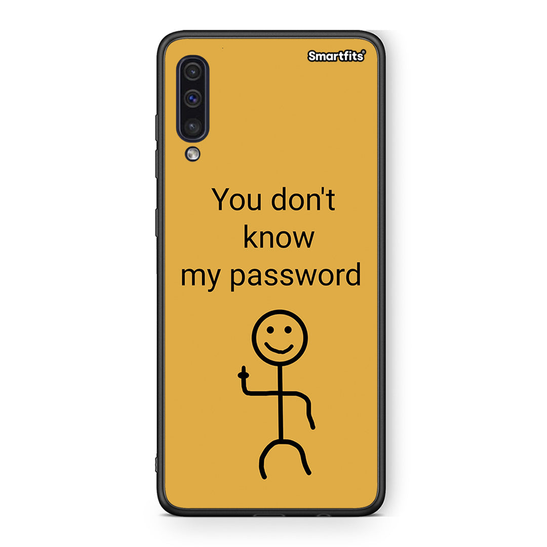 samsung a50 My Password Θήκη από τη Smartfits με σχέδιο στο πίσω μέρος και μαύρο περίβλημα | Smartphone case with colorful back and black bezels by Smartfits