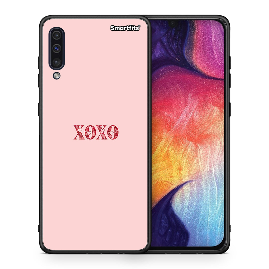 Θήκη Samsung A50/A30s XOXO Love από τη Smartfits με σχέδιο στο πίσω μέρος και μαύρο περίβλημα | Samsung A50/A30s XOXO Love case with colorful back and black bezels