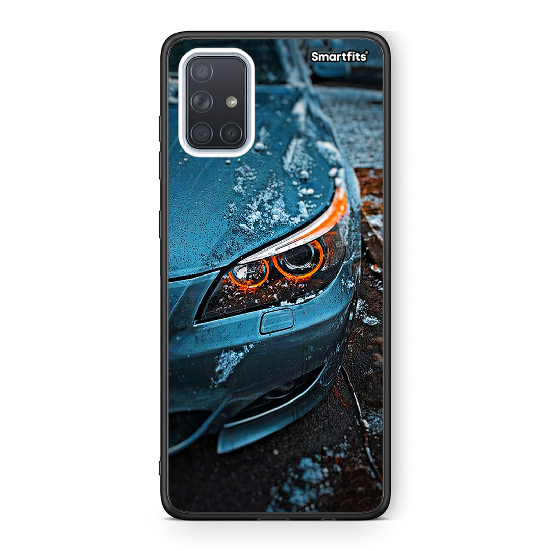 Samsung A51 Bmw E60 Θήκη από τη Smartfits με σχέδιο στο πίσω μέρος και μαύρο περίβλημα | Smartphone case with colorful back and black bezels by Smartfits
