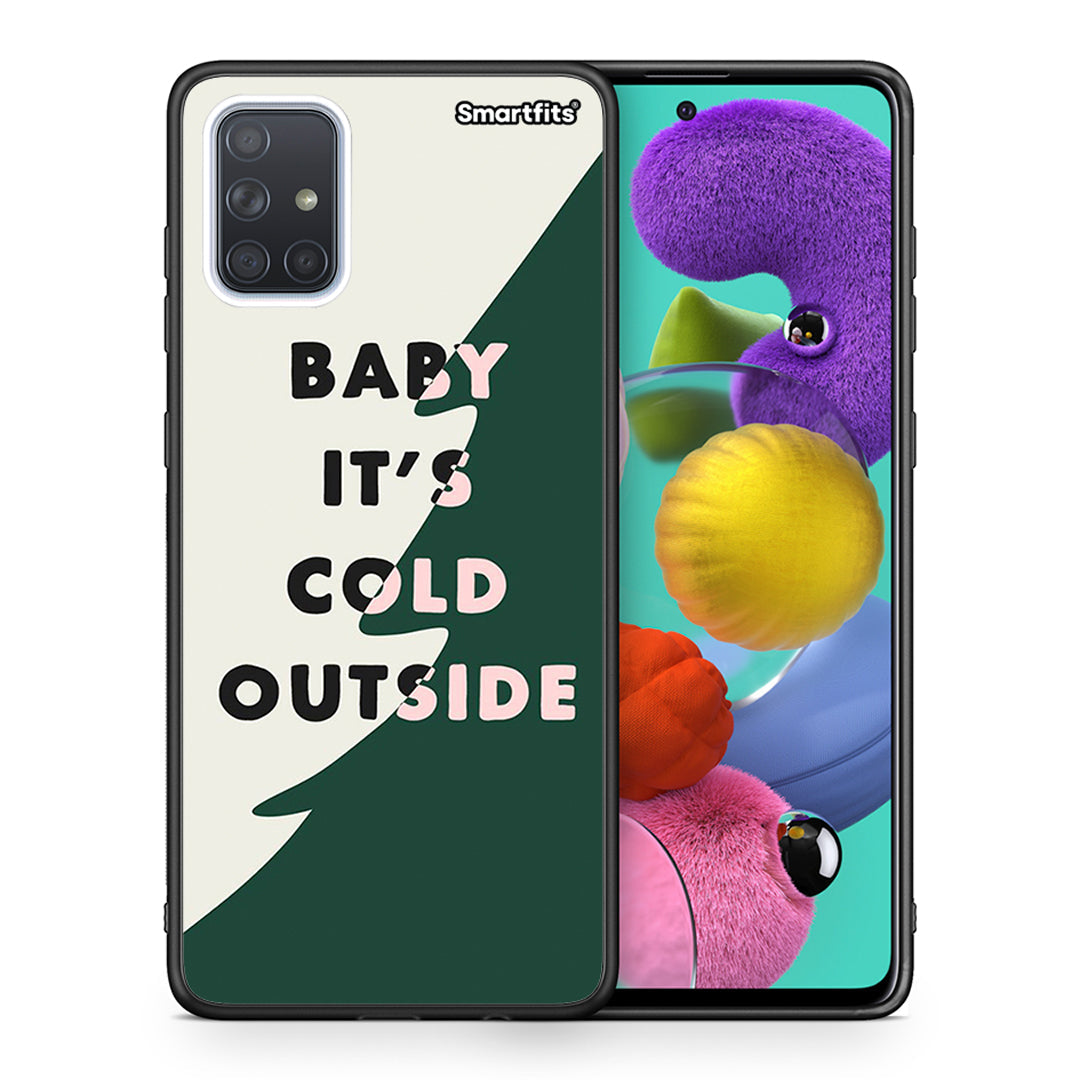 Θήκη Samsung A51 Cold Outside από τη Smartfits με σχέδιο στο πίσω μέρος και μαύρο περίβλημα | Samsung A51 Cold Outside case with colorful back and black bezels