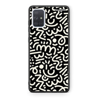 Thumbnail for Samsung A51 Doodle Art Θήκη από τη Smartfits με σχέδιο στο πίσω μέρος και μαύρο περίβλημα | Smartphone case with colorful back and black bezels by Smartfits