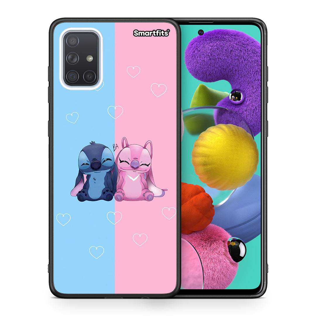 Θήκη Samsung A51 Stitch And Angel από τη Smartfits με σχέδιο στο πίσω μέρος και μαύρο περίβλημα | Samsung A51 Stitch And Angel case with colorful back and black bezels