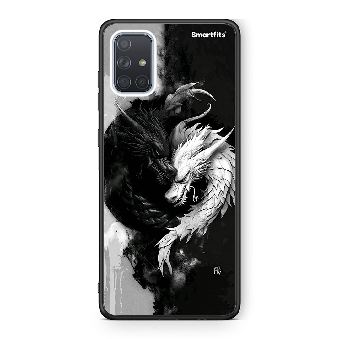 Samsung A51 Yin Yang Θήκη από τη Smartfits με σχέδιο στο πίσω μέρος και μαύρο περίβλημα | Smartphone case with colorful back and black bezels by Smartfits