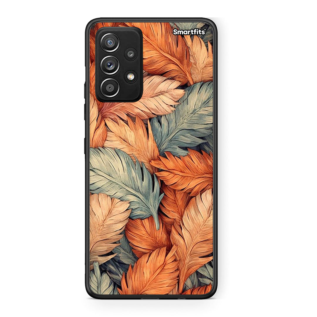 Samsung Galaxy A52 Autumn Leaves Θήκη από τη Smartfits με σχέδιο στο πίσω μέρος και μαύρο περίβλημα | Smartphone case with colorful back and black bezels by Smartfits