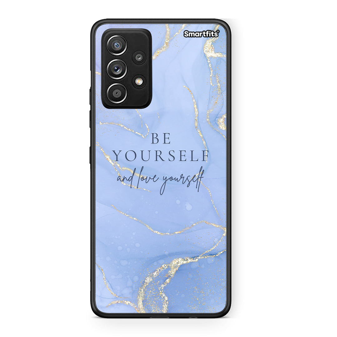 Samsung Galaxy A52 Be Yourself θήκη από τη Smartfits με σχέδιο στο πίσω μέρος και μαύρο περίβλημα | Smartphone case with colorful back and black bezels by Smartfits