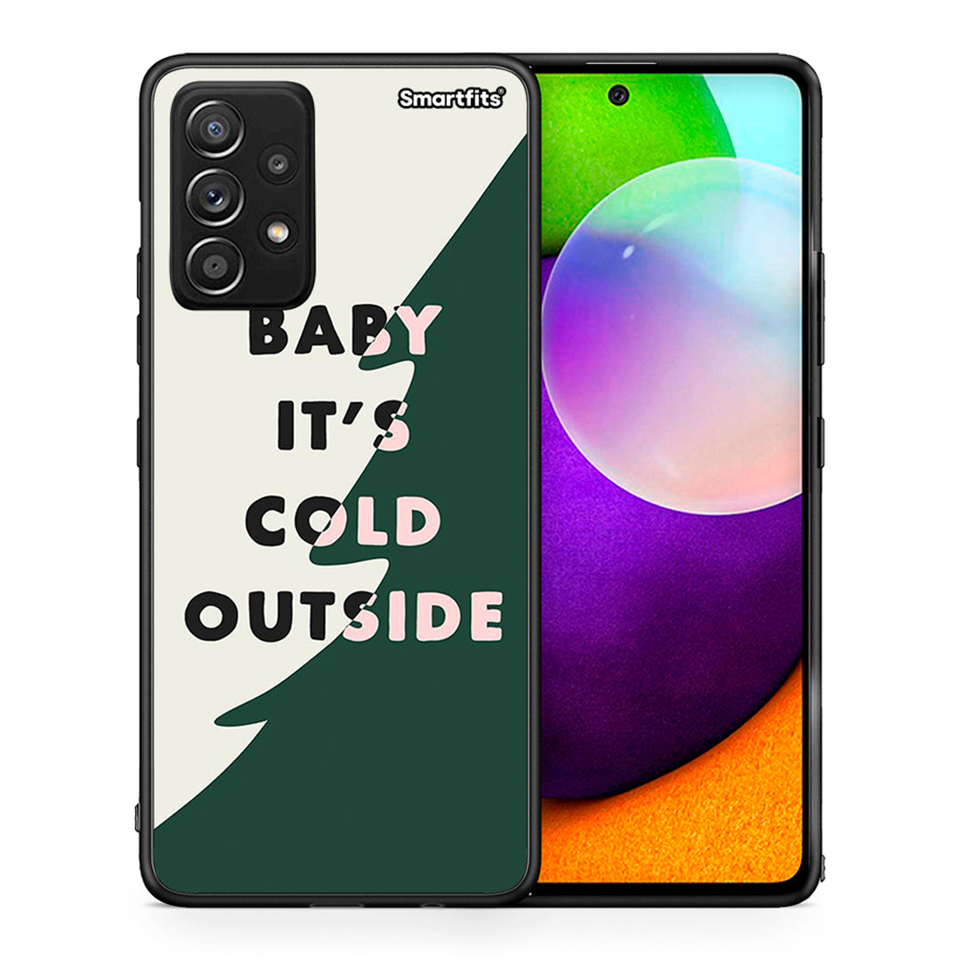 Θήκη Samsung Galaxy A52 Cold Outside από τη Smartfits με σχέδιο στο πίσω μέρος και μαύρο περίβλημα | Samsung Galaxy A52 Cold Outside case with colorful back and black bezels