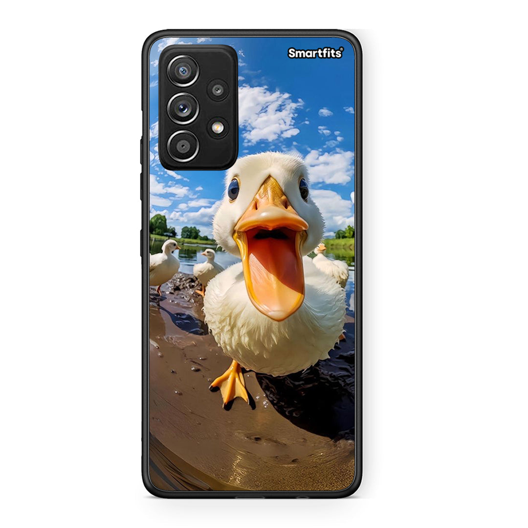 Samsung Galaxy A52 Duck Face θήκη από τη Smartfits με σχέδιο στο πίσω μέρος και μαύρο περίβλημα | Smartphone case with colorful back and black bezels by Smartfits