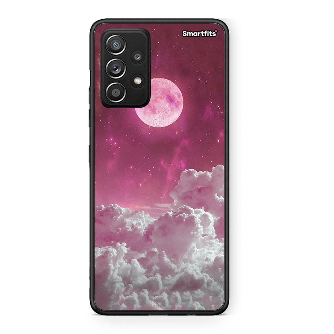 Samsung Galaxy A52 Pink Moon Θήκη από τη Smartfits με σχέδιο στο πίσω μέρος και μαύρο περίβλημα | Smartphone case with colorful back and black bezels by Smartfits