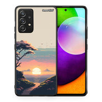 Thumbnail for Θήκη Samsung Galaxy A52 Pixel Sunset από τη Smartfits με σχέδιο στο πίσω μέρος και μαύρο περίβλημα | Samsung Galaxy A52 Pixel Sunset case with colorful back and black bezels