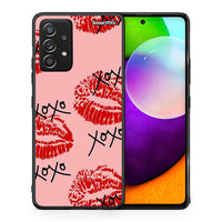 Thumbnail for Θήκη Samsung Galaxy A52 XOXO Lips από τη Smartfits με σχέδιο στο πίσω μέρος και μαύρο περίβλημα | Samsung Galaxy A52 XOXO Lips case with colorful back and black bezels