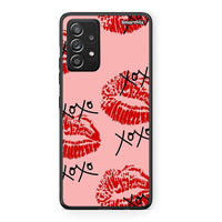 Thumbnail for Samsung Galaxy A52 XOXO Lips θήκη από τη Smartfits με σχέδιο στο πίσω μέρος και μαύρο περίβλημα | Smartphone case with colorful back and black bezels by Smartfits