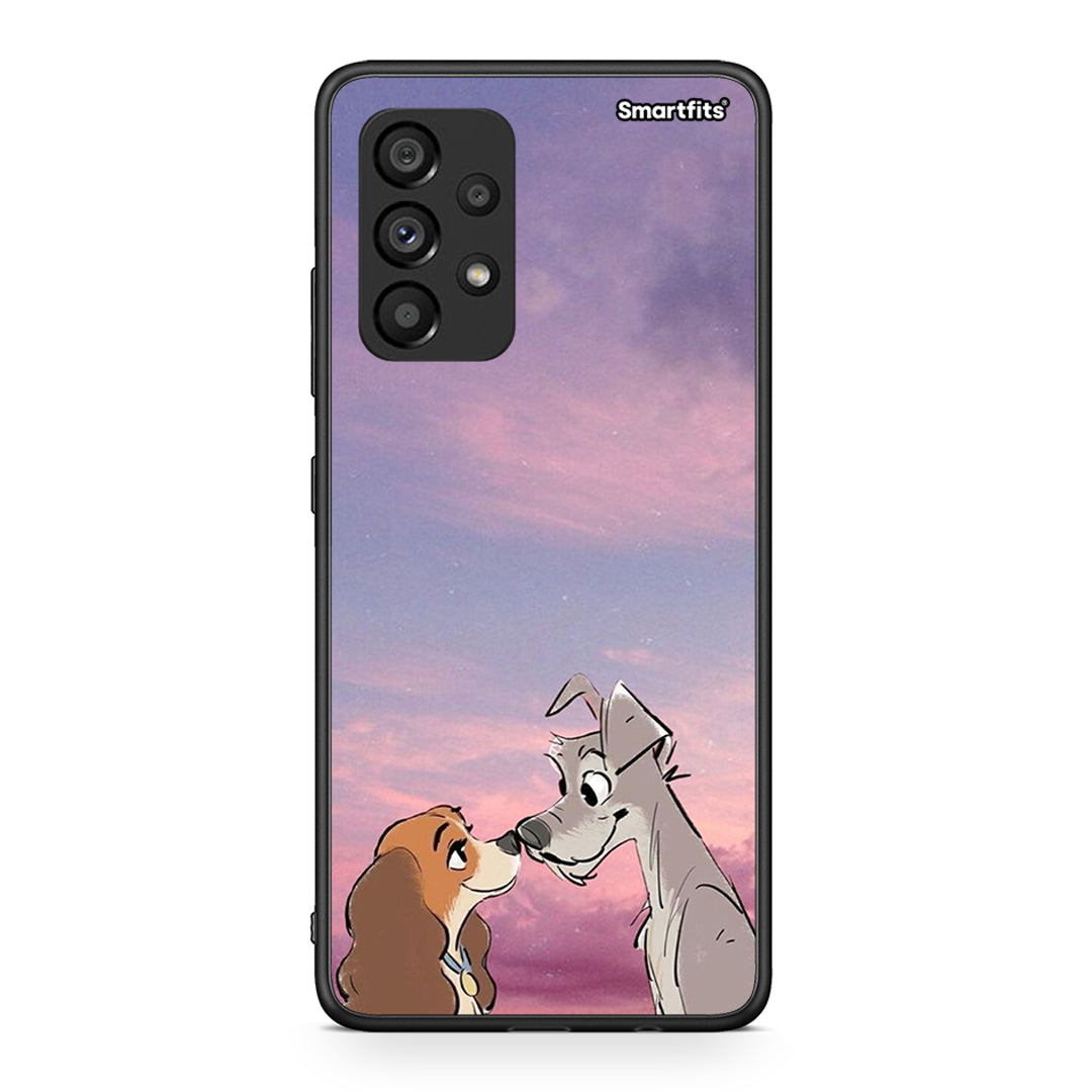 Samsung A53 5G Lady And Tramp θήκη από τη Smartfits με σχέδιο στο πίσω μέρος και μαύρο περίβλημα | Smartphone case with colorful back and black bezels by Smartfits