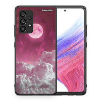 Thumbnail for Θήκη Samsung A53 5G Pink Moon από τη Smartfits με σχέδιο στο πίσω μέρος και μαύρο περίβλημα | Samsung A53 5G Pink Moon case with colorful back and black bezels