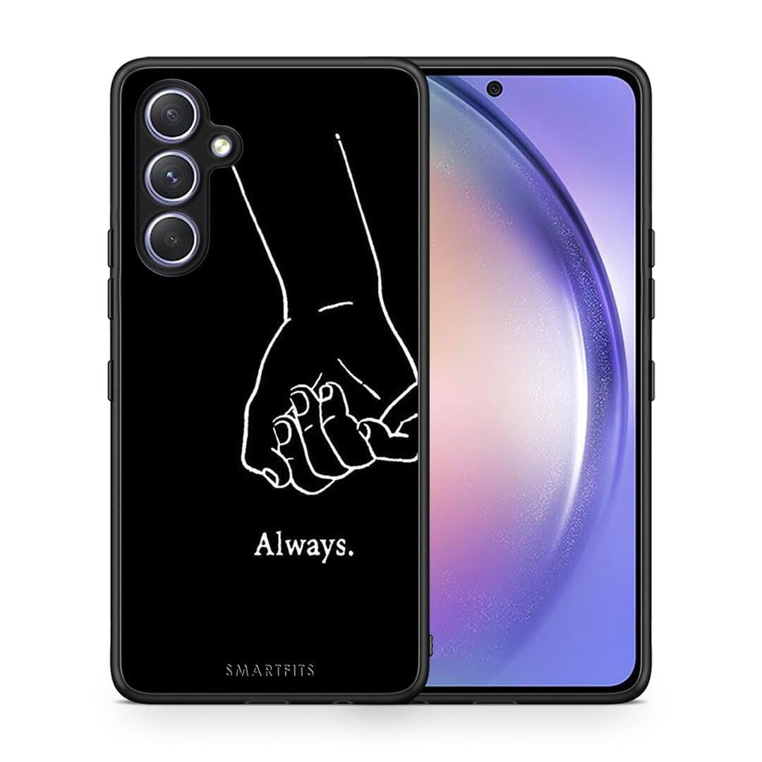 Θήκη Samsung Galaxy A54 Always & Forever 1 από τη Smartfits με σχέδιο στο πίσω μέρος και μαύρο περίβλημα | Samsung Galaxy A54 Always & Forever 1 Case with Colorful Back and Black Bezels