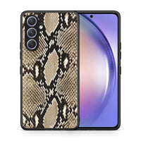 Thumbnail for Θήκη Samsung Galaxy A54 Animal Fashion Snake από τη Smartfits με σχέδιο στο πίσω μέρος και μαύρο περίβλημα | Samsung Galaxy A54 Animal Fashion Snake Case with Colorful Back and Black Bezels