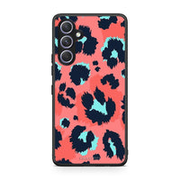 Thumbnail for Θήκη Samsung Galaxy A54 Animal Pink Leopard από τη Smartfits με σχέδιο στο πίσω μέρος και μαύρο περίβλημα | Samsung Galaxy A54 Animal Pink Leopard Case with Colorful Back and Black Bezels