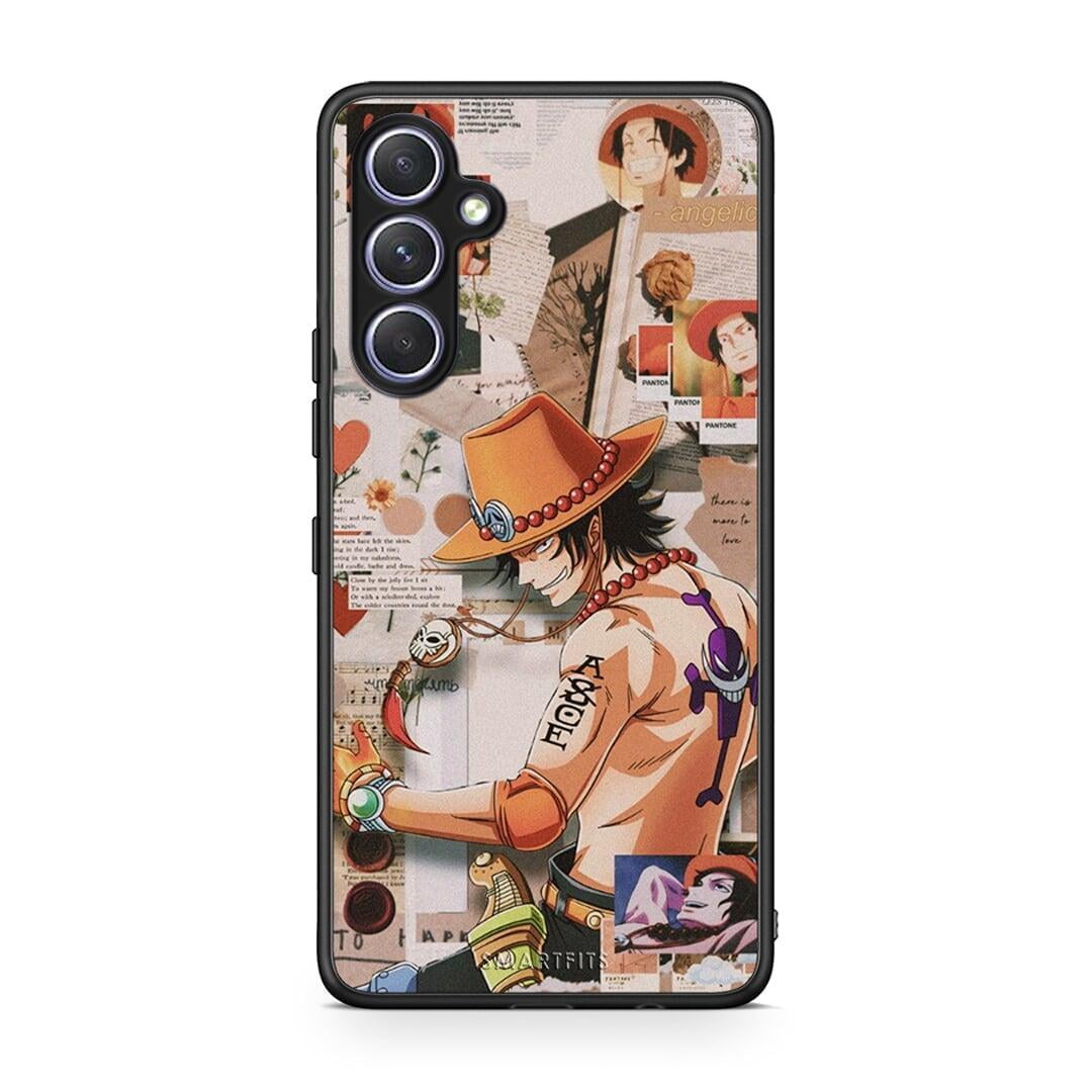 Θήκη Samsung Galaxy A54 Anime Collage από τη Smartfits με σχέδιο στο πίσω μέρος και μαύρο περίβλημα | Samsung Galaxy A54 Anime Collage Case with Colorful Back and Black Bezels