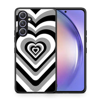 Thumbnail for Θήκη Samsung Galaxy A54 Black Hearts από τη Smartfits με σχέδιο στο πίσω μέρος και μαύρο περίβλημα | Samsung Galaxy A54 Black Hearts Case with Colorful Back and Black Bezels