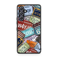 Thumbnail for Θήκη Samsung Galaxy A54 Car Plates από τη Smartfits με σχέδιο στο πίσω μέρος και μαύρο περίβλημα | Samsung Galaxy A54 Car Plates Case with Colorful Back and Black Bezels