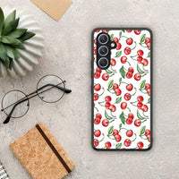 Thumbnail for Θήκη Samsung Galaxy A54 Cherry Summer από τη Smartfits με σχέδιο στο πίσω μέρος και μαύρο περίβλημα | Samsung Galaxy A54 Cherry Summer Case with Colorful Back and Black Bezels