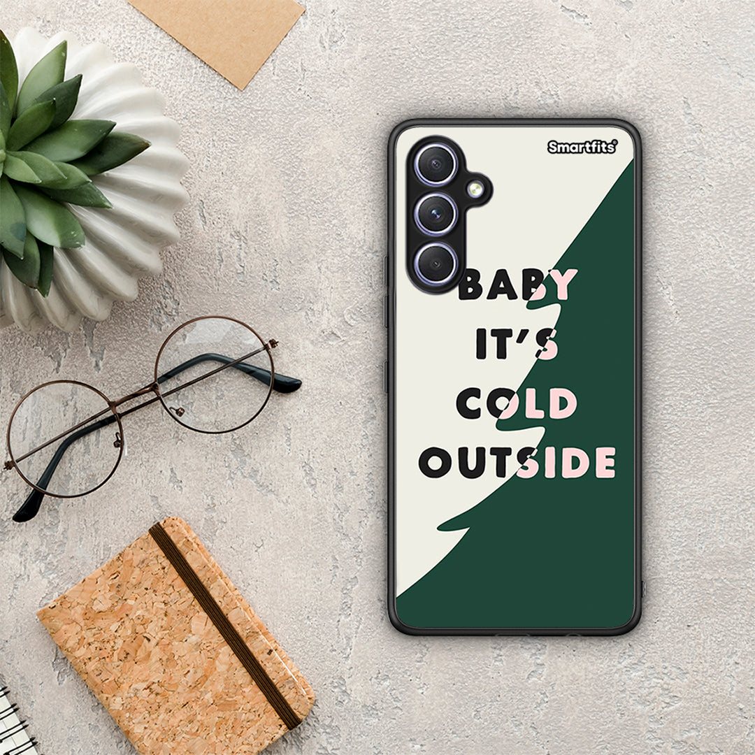 Θήκη Samsung Galaxy A54 Cold Outside από τη Smartfits με σχέδιο στο πίσω μέρος και μαύρο περίβλημα | Samsung Galaxy A54 Cold Outside Case with Colorful Back and Black Bezels