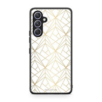Thumbnail for Θήκη Samsung Galaxy A54 Geometric Luxury White από τη Smartfits με σχέδιο στο πίσω μέρος και μαύρο περίβλημα | Samsung Galaxy A54 Geometric Luxury White Case with Colorful Back and Black Bezels