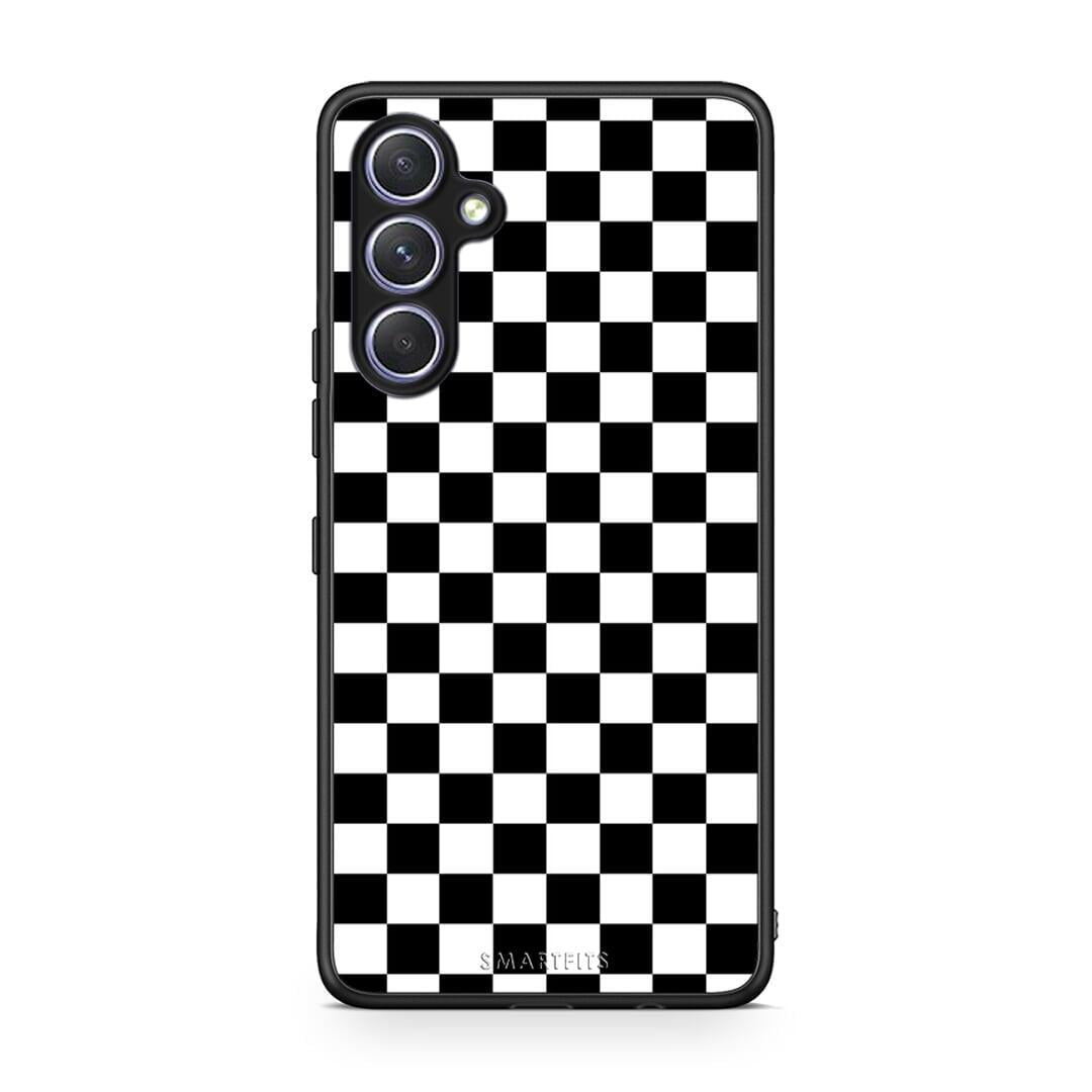 Θήκη Samsung Galaxy A54 Geometric Squares από τη Smartfits με σχέδιο στο πίσω μέρος και μαύρο περίβλημα | Samsung Galaxy A54 Geometric Squares Case with Colorful Back and Black Bezels