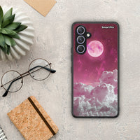 Thumbnail for Θήκη Samsung Galaxy A54 Pink Moon από τη Smartfits με σχέδιο στο πίσω μέρος και μαύρο περίβλημα | Samsung Galaxy A54 Pink Moon Case with Colorful Back and Black Bezels