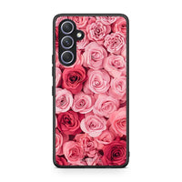 Thumbnail for Θήκη Samsung Galaxy A54 Valentine RoseGarden από τη Smartfits με σχέδιο στο πίσω μέρος και μαύρο περίβλημα | Samsung Galaxy A54 Valentine RoseGarden Case with Colorful Back and Black Bezels