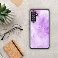 Thumbnail for Θήκη Samsung Galaxy A54 Watercolor Lavender από τη Smartfits με σχέδιο στο πίσω μέρος και μαύρο περίβλημα | Samsung Galaxy A54 Watercolor Lavender Case with Colorful Back and Black Bezels
