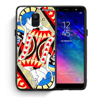Thumbnail for Θήκη Samsung A6 2018 Card Love από τη Smartfits με σχέδιο στο πίσω μέρος και μαύρο περίβλημα | Samsung A6 2018 Card Love case with colorful back and black bezels