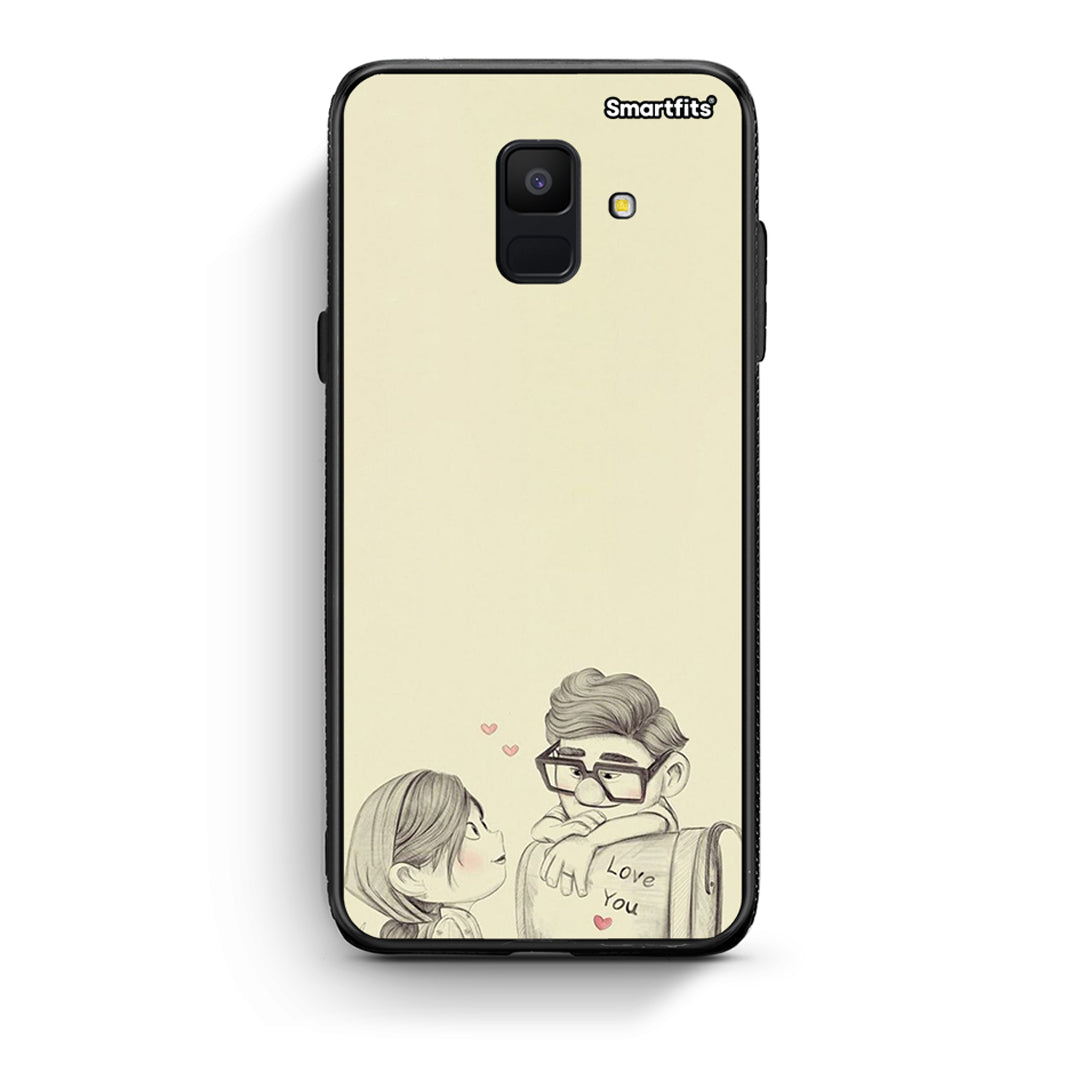 samsung A6 Carl And Ellie θήκη από τη Smartfits με σχέδιο στο πίσω μέρος και μαύρο περίβλημα | Smartphone case with colorful back and black bezels by Smartfits