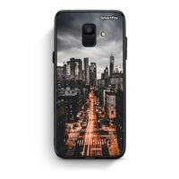 Thumbnail for samsung A6 City Lights θήκη από τη Smartfits με σχέδιο στο πίσω μέρος και μαύρο περίβλημα | Smartphone case with colorful back and black bezels by Smartfits