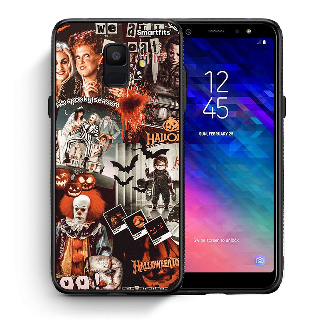 Θήκη Samsung A6 2018 Halloween Spooky Season από τη Smartfits με σχέδιο στο πίσω μέρος και μαύρο περίβλημα | Samsung A6 2018 Halloween Spooky Season case with colorful back and black bezels