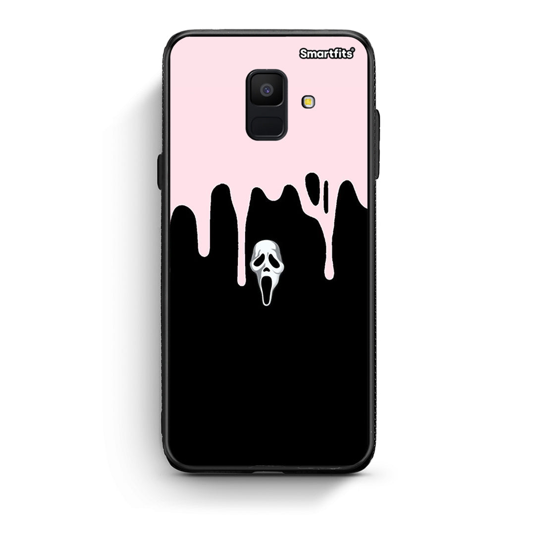 samsung A6 Melting Halloween Mask Θήκη από τη Smartfits με σχέδιο στο πίσω μέρος και μαύρο περίβλημα | Smartphone case with colorful back and black bezels by Smartfits