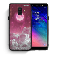Thumbnail for Θήκη Samsung A6 2018 Pink Moon από τη Smartfits με σχέδιο στο πίσω μέρος και μαύρο περίβλημα | Samsung A6 2018 Pink Moon case with colorful back and black bezels