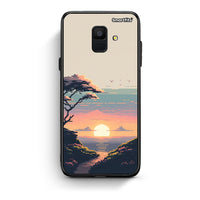 Thumbnail for samsung A6 Pixel Sunset Θήκη από τη Smartfits με σχέδιο στο πίσω μέρος και μαύρο περίβλημα | Smartphone case with colorful back and black bezels by Smartfits