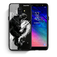 Thumbnail for Θήκη Samsung A6 2018 Yin Yang από τη Smartfits με σχέδιο στο πίσω μέρος και μαύρο περίβλημα | Samsung A6 2018 Yin Yang case with colorful back and black bezels