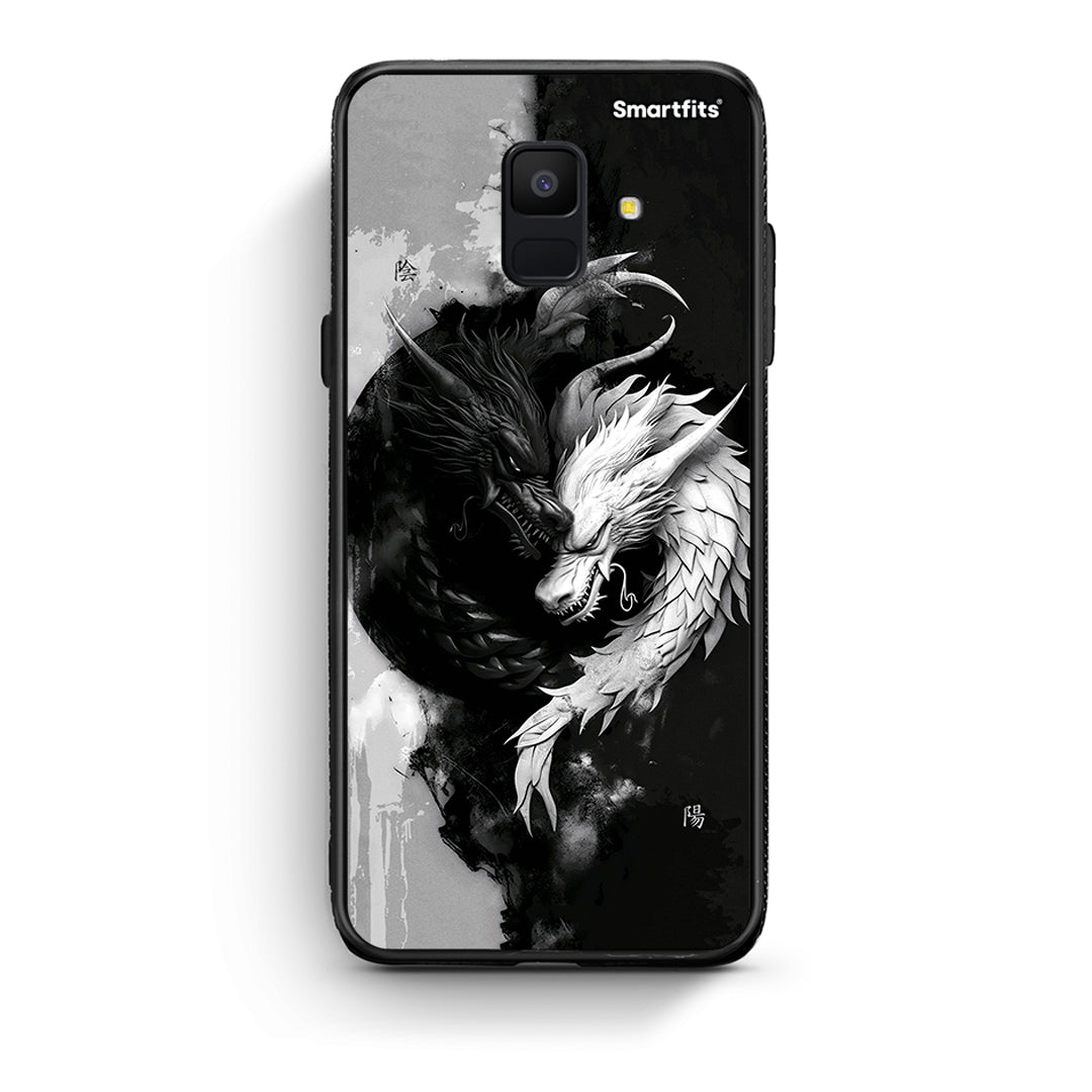 samsung A6 Yin Yang Θήκη από τη Smartfits με σχέδιο στο πίσω μέρος και μαύρο περίβλημα | Smartphone case with colorful back and black bezels by Smartfits