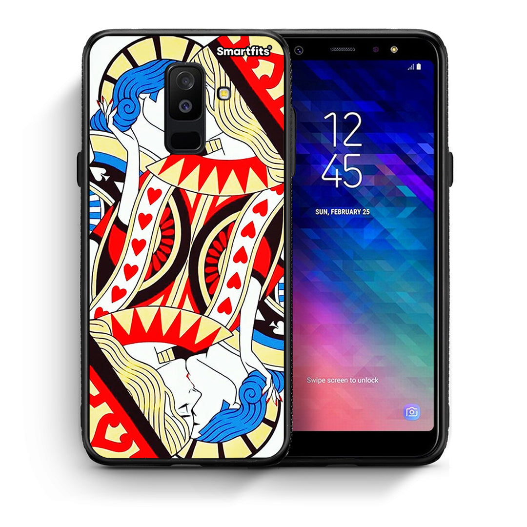 Θήκη Samsung A6+ 2018 Card Love από τη Smartfits με σχέδιο στο πίσω μέρος και μαύρο περίβλημα | Samsung A6+ 2018 Card Love case with colorful back and black bezels