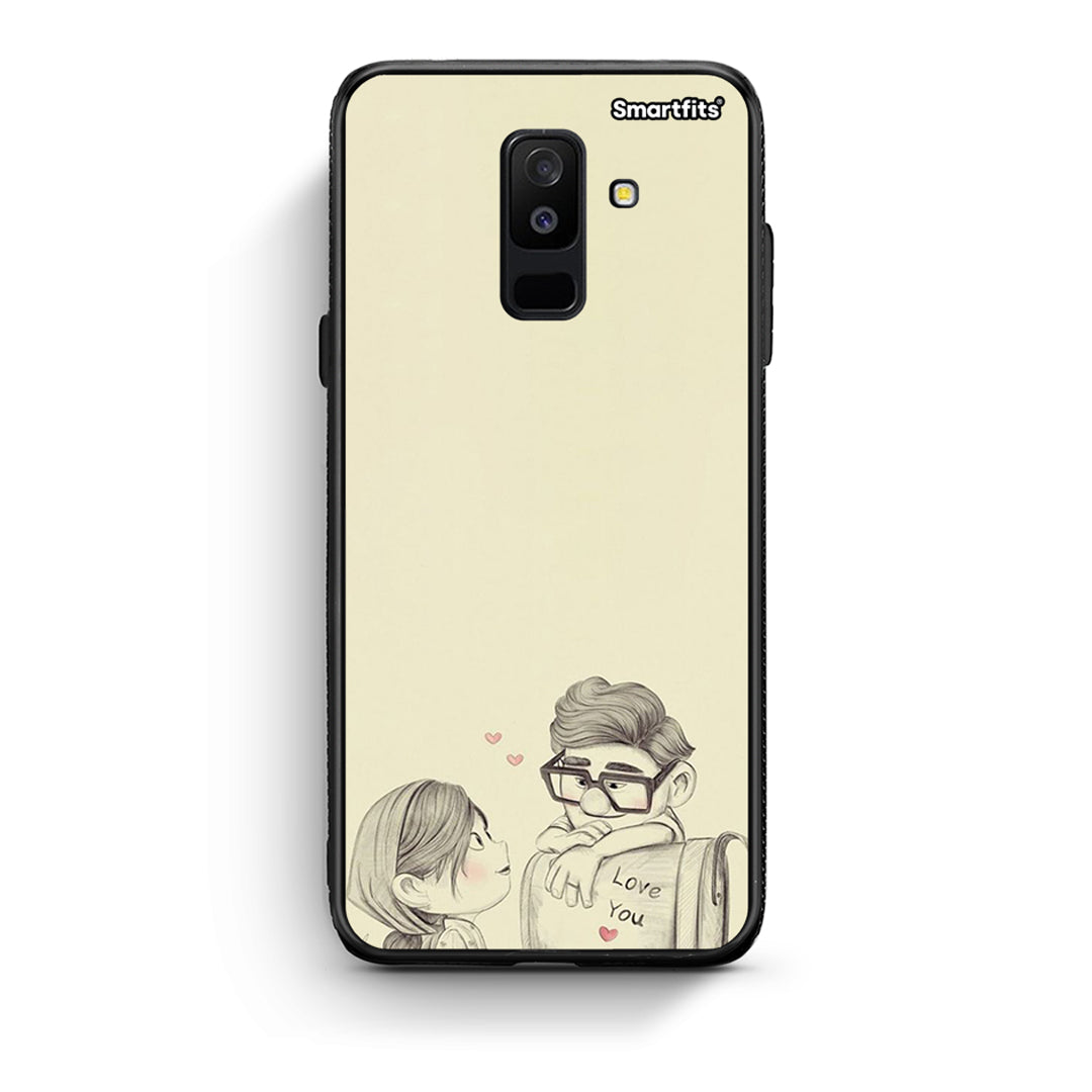 samsung A6 Plus Carl And Ellie θήκη από τη Smartfits με σχέδιο στο πίσω μέρος και μαύρο περίβλημα | Smartphone case with colorful back and black bezels by Smartfits