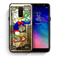 Thumbnail for Θήκη Samsung A6+ 2018 Duck Money από τη Smartfits με σχέδιο στο πίσω μέρος και μαύρο περίβλημα | Samsung A6+ 2018 Duck Money case with colorful back and black bezels