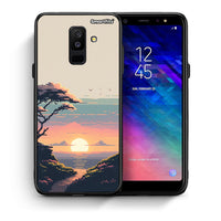 Thumbnail for Θήκη Samsung A6+ 2018 Pixel Sunset από τη Smartfits με σχέδιο στο πίσω μέρος και μαύρο περίβλημα | Samsung A6+ 2018 Pixel Sunset case with colorful back and black bezels