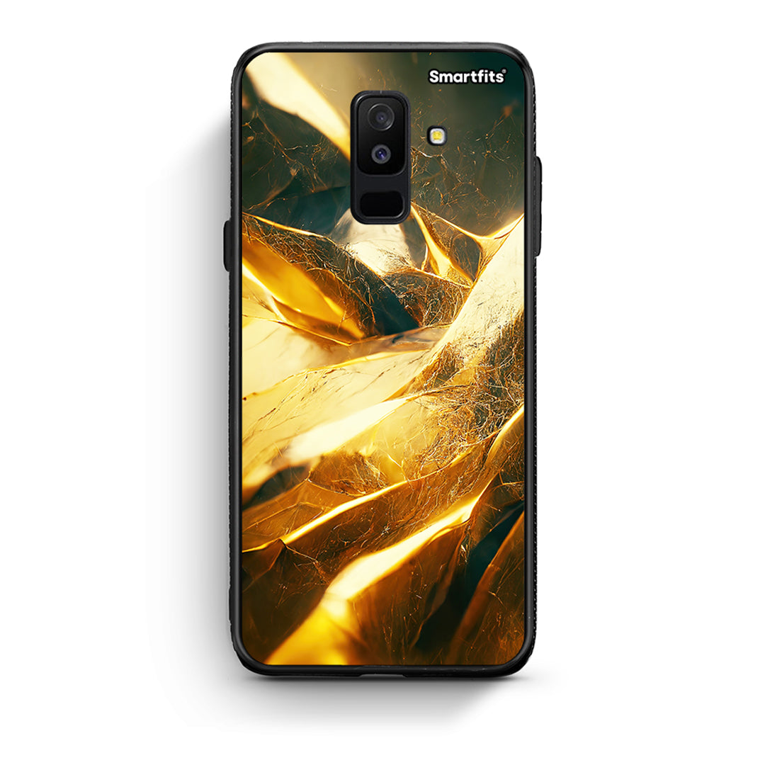 samsung A6 Plus Real Gold θήκη από τη Smartfits με σχέδιο στο πίσω μέρος και μαύρο περίβλημα | Smartphone case with colorful back and black bezels by Smartfits