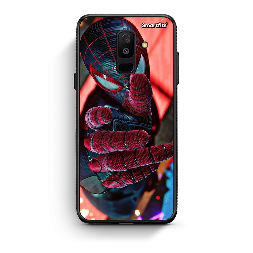 samsung A6 Plus Spider Hand Θήκη από τη Smartfits με σχέδιο στο πίσω μέρος και μαύρο περίβλημα | Smartphone case with colorful back and black bezels by Smartfits