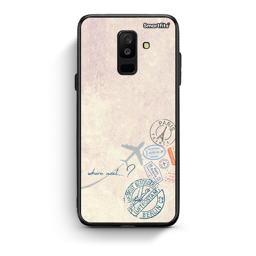 samsung A6 Plus Where Next Θήκη από τη Smartfits με σχέδιο στο πίσω μέρος και μαύρο περίβλημα | Smartphone case with colorful back and black bezels by Smartfits