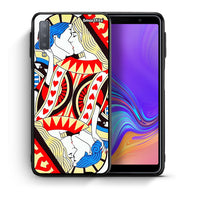 Thumbnail for Θήκη Samsung A7 2018 Card Love από τη Smartfits με σχέδιο στο πίσω μέρος και μαύρο περίβλημα | Samsung A7 2018 Card Love case with colorful back and black bezels