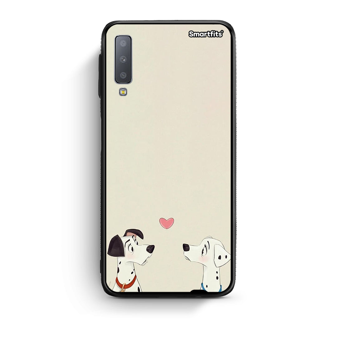 samsung A7 Dalmatians Love θήκη από τη Smartfits με σχέδιο στο πίσω μέρος και μαύρο περίβλημα | Smartphone case with colorful back and black bezels by Smartfits